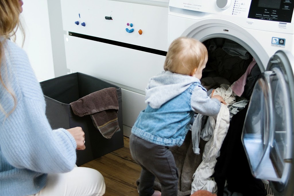 Kid Helps with Laundry